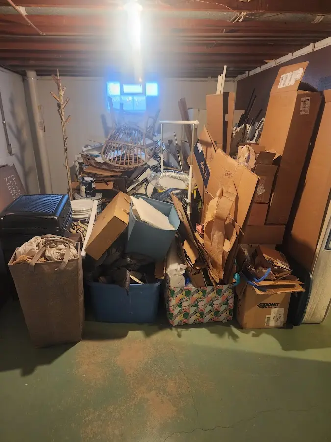 Roll-off dumpster container at job site for Cleanout Dumpster Rental in Dardanelle